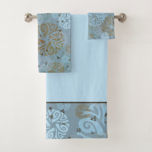 Motif ethnique élégant bleu ardoise