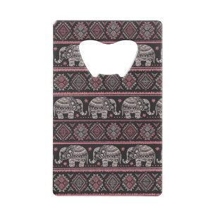 Motif ethnique noir d'éléphant