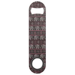 Motif ethnique noir d'éléphant