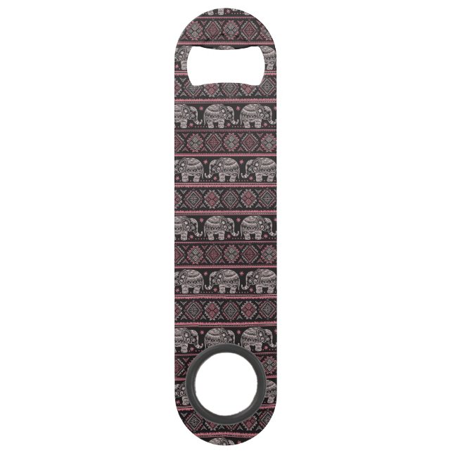 Motif ethnique noir d'éléphant (Devant)
