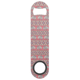 Motif ethnique rose d'éléphant
