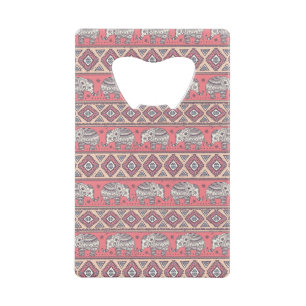Motif ethnique rose d'éléphant