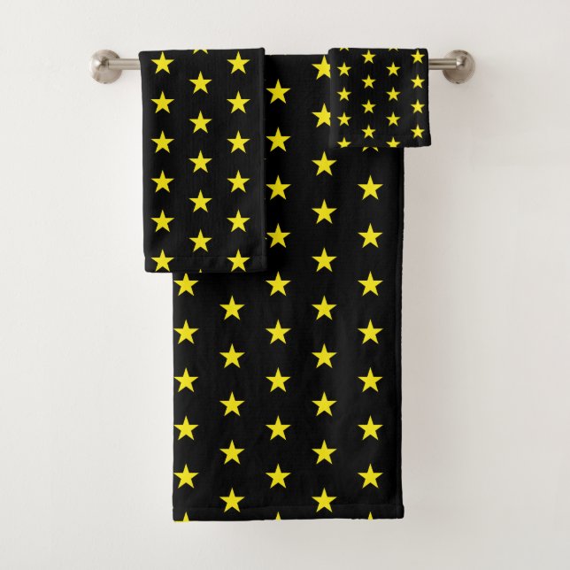 Motif étoile jaune sur noir (En situation)