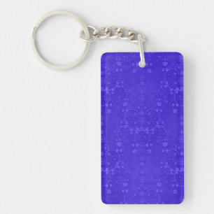 Motif fantaisie damassé bleu cobalt vibrant
