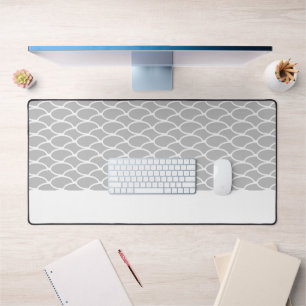 Motif Festif Blue Overlapping Oval Waves