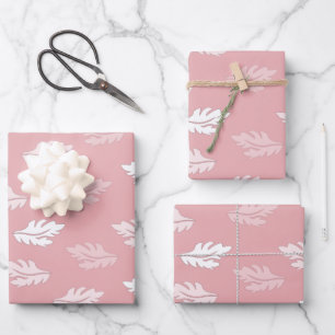 Motif Feuille d'antiquité rose