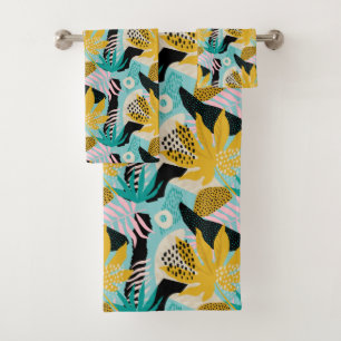 Motif Feuille de la forêt tropicale tropicale