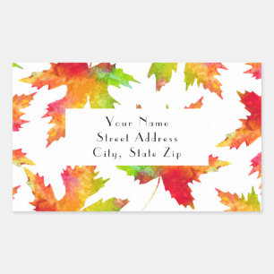 Motif Feuille d'érable 2 étiquettes