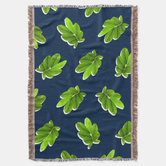 Motif feuille des Tropiques Jeter la couverture (devant Vertical)