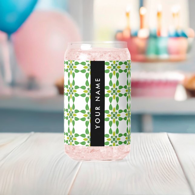 Motif feuille, Feuilles verts, votre nom (Insitu (Baby Shower))