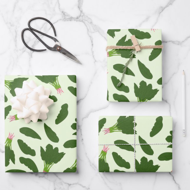 Motif Feuille Green Spinach (Recto)