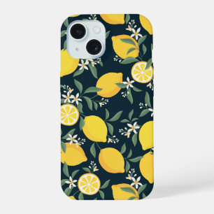 Motif feuille jaune citron