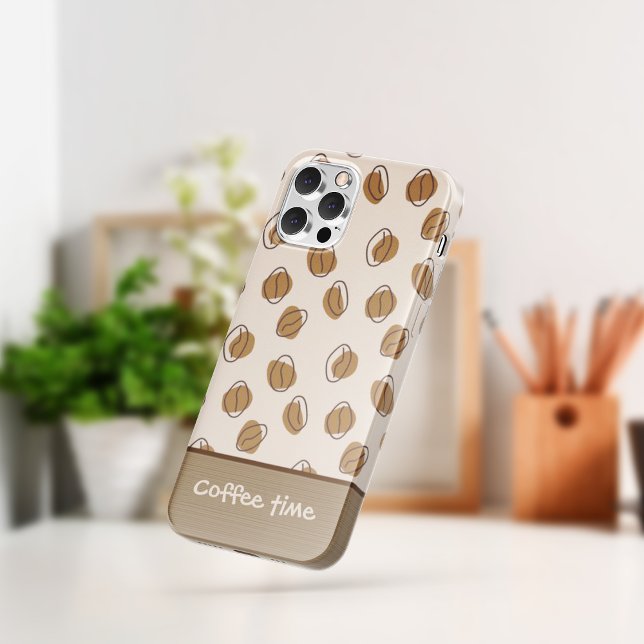 Motif Fèves de café coque iphone (Pattern Coffee beans iPhone Case)