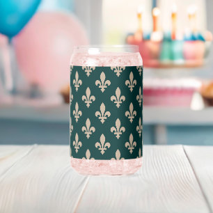 Motif Fleur de Lis, Crème Royale Française sur Fon