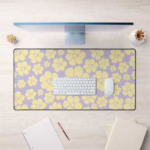 Motif Fleur - Pastel Jaune et Violet