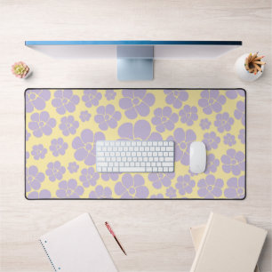 Motif Fleur - Pastel Jaune et Violet