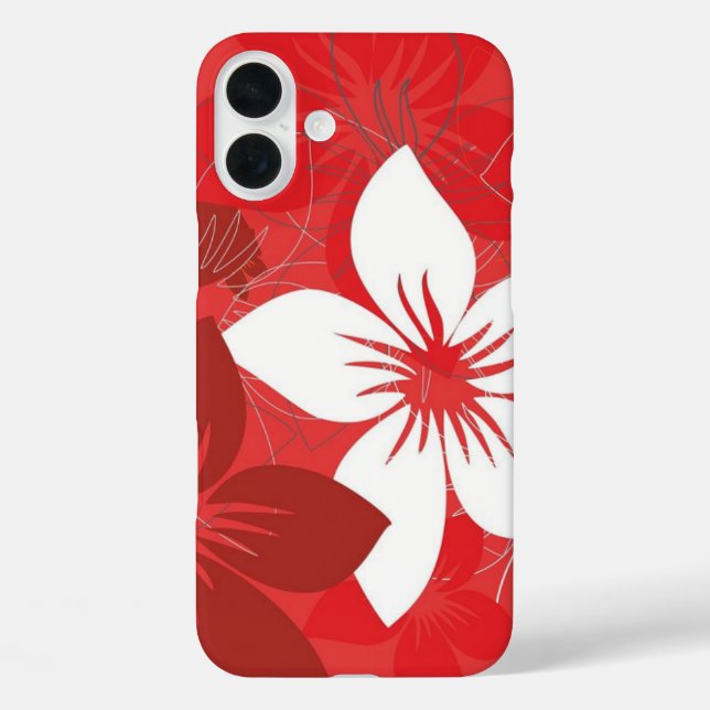 Motif Fleur Rouge Coque-Mate Samsung Coque Galaxy (Verso)