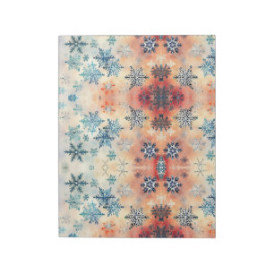 Motif Flocons de Neige Vintage - Bloc-notes