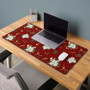 Motif floral accrocheur rouge profond