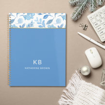 Motif floral aquarelle bleue élégant