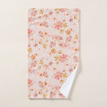 Motif floral aquarelle rose poudré