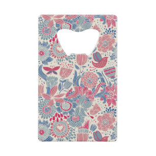 Motif floral avec l'oiseau et le papillon
