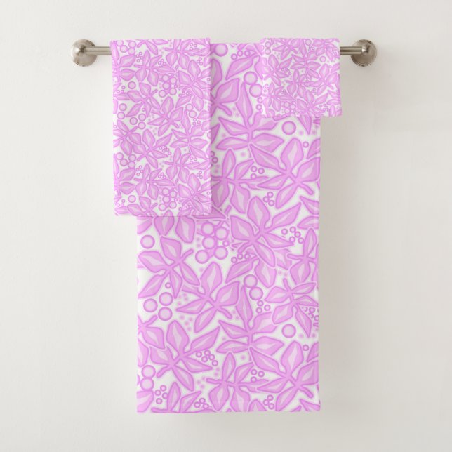 Motif floral blanc rose (En situation)