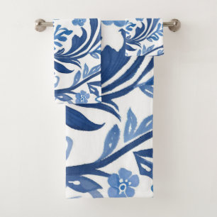 Motif floral bleu et blanc Motif de chinoiserie