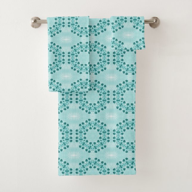 Motif floral, bleu Turquoise (En situation)