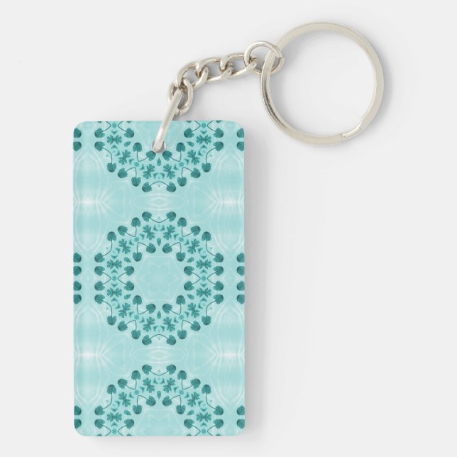 Motif floral, bleu Turquoise (Dos)