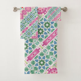 Motif floral bohème Mosaïque aquarelle