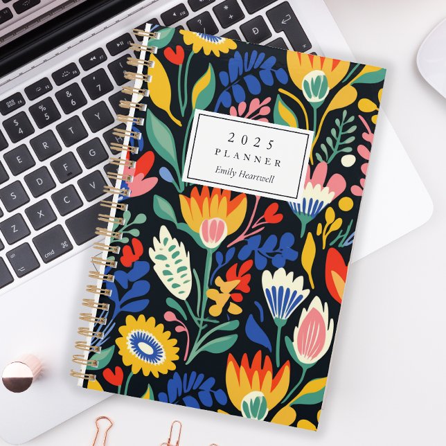 Motif floral coloré gras Personnalisé 2025 (Créateur téléchargé)