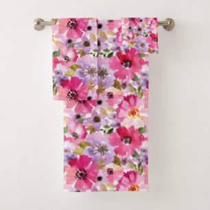 Motif floral d'aquarelle d'été