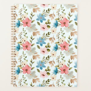 Motif floral de fleurs sauvages à l'aquarelle