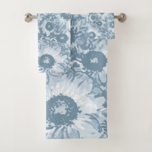 Motif floral de la marine gris Pastel