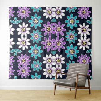 Motif floral de la Passion Tapisserie murale