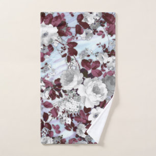 Motif floral de marbre en pastel blanc de Boho