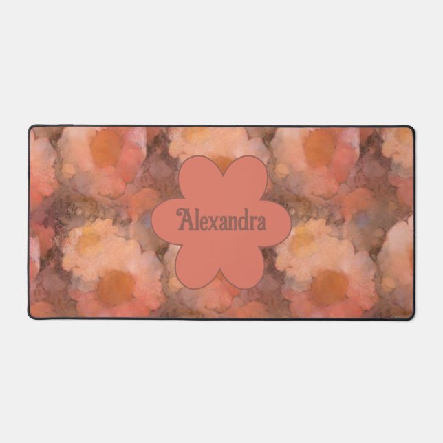 Motif floral de marguerite à l'aquarelle rustique (Recto)