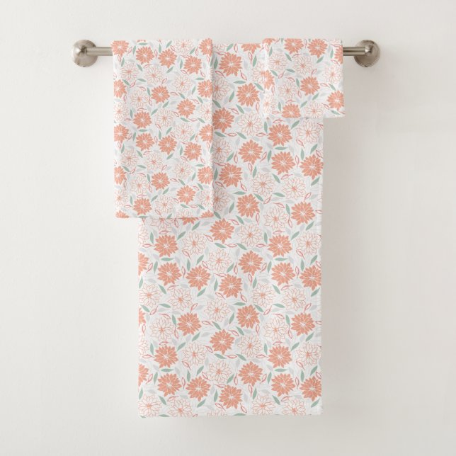 Motif floral de pays mignon de pêche (En situation)