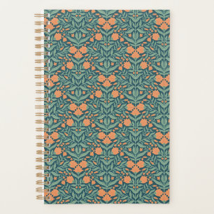 Motif floral de style Art Nouveau orange ressembla