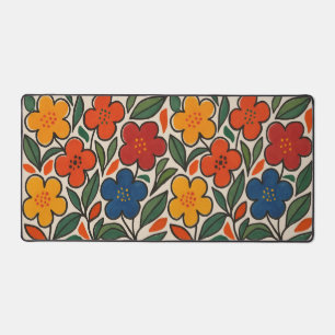 Motif floral de style rétro des années 1960
