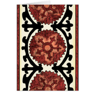 Motif floral décoratif de style de Suzani