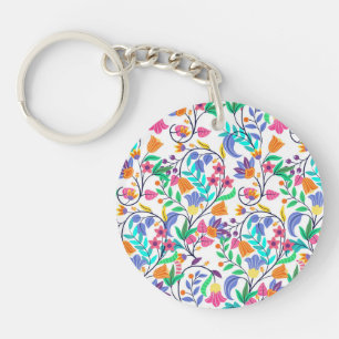 Motif floral exotique coloré