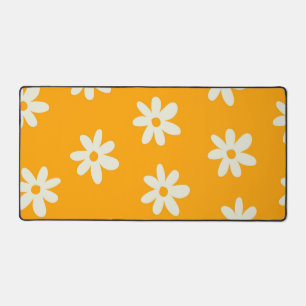 Motif floral jaune rétro simple
