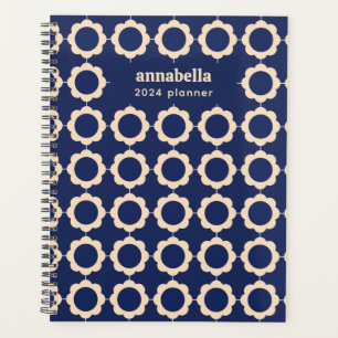 Motif Floral moderne du milieu du siècle Monogramm