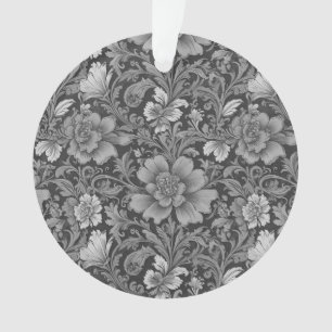 Motif floral monochrome vintage