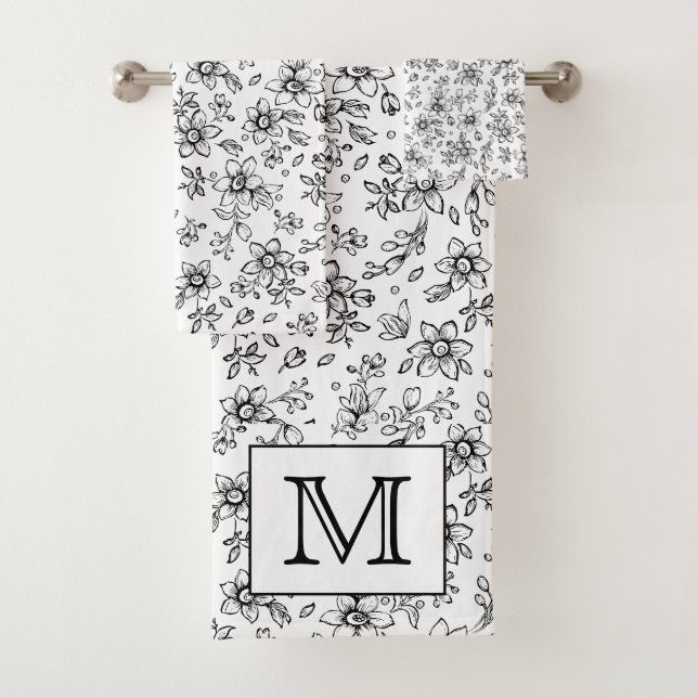 Motif floral noir (En situation)