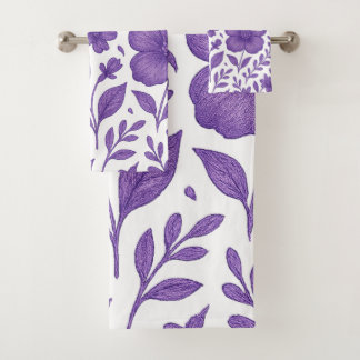 motif floral pourpre