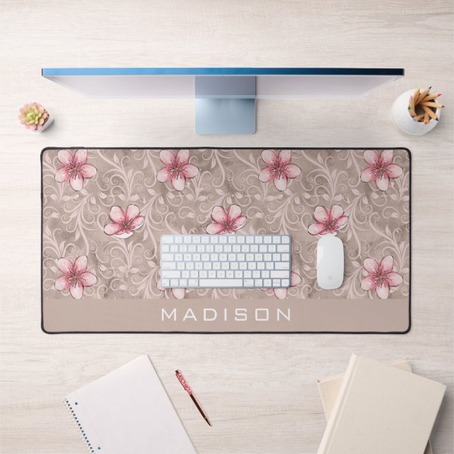 Motif floral rose (Bureau 1)
