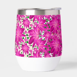 Motif floral rose chaud sans couture